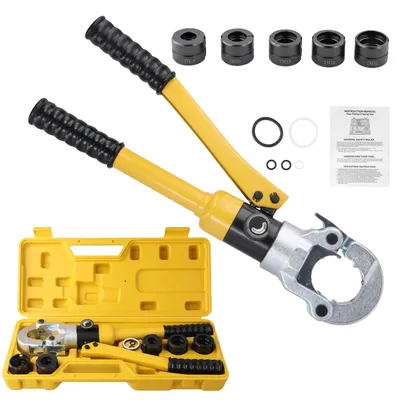 Obrázok produktu pre Hydraulické kliešte na lisovanie potrubia – nástroj na lisovanie – ručné lisovacie zariadenie 16–32 mm – vhodné na lisovanie objímok pre potrubia PB – na lisovanie potrubí a hadíc – pre domácich majstrov