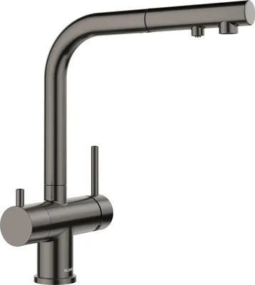 Produktbild von BLANCO FONTAS-S II Filter Küchenarmatur Wasserhahn Hochdruck satin dark steel Schlauchbrause  - OHNE FILTERSYSTEM - MUSS SEPERAT BESTELLT WERDEN  - inkl.