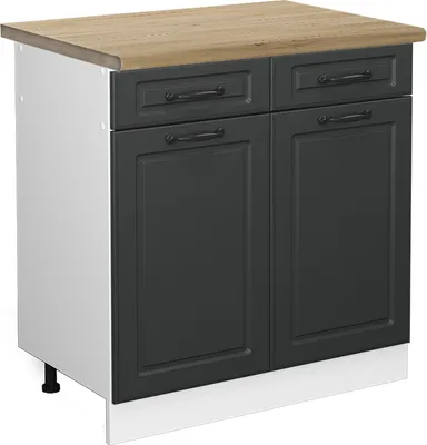 Image de Meuble cuisine Vicco R-Line Anthracite campagne 80cm , PT Chêne, Model 46473