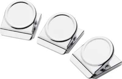 Produktbild von WESTCOTT Magnetclip 38 x 45 mm silber/chrom 3er Pack