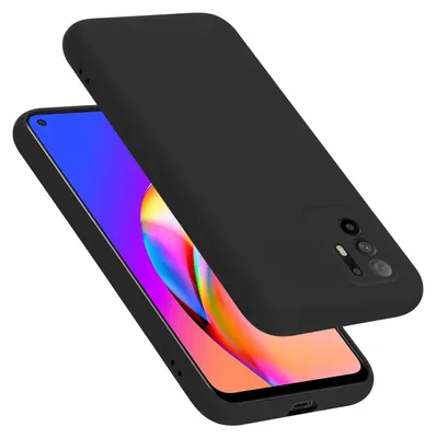 Produktbild von Cadorabo Schutzhülle für Oppo A94 5G Hülle in Schwarz Handyhülle Case Cover TPU Etui