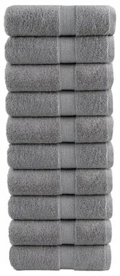 Immagine prodotto di vidaXL Asciugamani Premium SOLUND, 10 pezzi, grigio, 30x30 cm, 600 g/m²