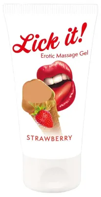 Image de Lick it ! Gel de massage érotique Strawberry 50ml