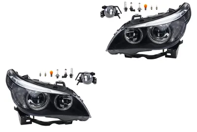 Zdjęcie produktu dla Johns, zestaw reflektorów pasujący do BMW serii 5 E60 E61 01/05-03/07 Xenon + przeciwmgielne + światła mi. 63176920703 63176910791 6910791 6920703 63176920704 6317691079
