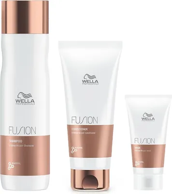 Produktbild von Wella Fusion Intense Repair Shampoo 250ml + Wella Fusion Intense Repair Conditioner 200ml + Wella Fusion Intense Repair Mask 30ml