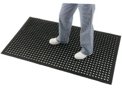 Antimüdigkeitsmatte Gummi 1500x900 mm schwarz rutschfest waschbar