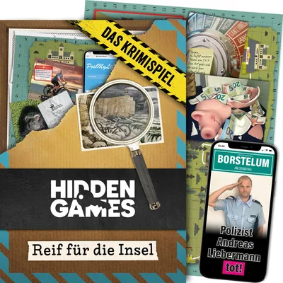 Produktbild von Hidden Games Tatort - Reif für die Insel - Deutsch - Realistisches Krimispiel, spannendes Detektivspiel, Escape Room Spiel