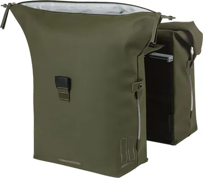 Produktbild von Basil Soho Nordlicht MIK 2.0 Doppeltasche 41 Liter - wasserdichtes PolyurethanRolltop....