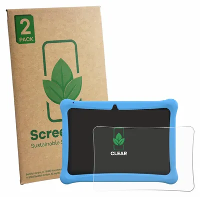 Produktbild von 2x ScreenLeaf Schutzfolie für Menghu Kids Tablet 10.1" nachhaltiger Displayschutz Display Schutz Folie Klar Transparent