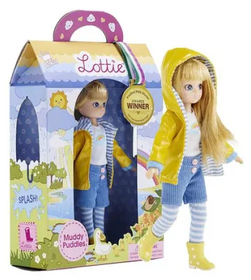 Immagine prodotto di Bigjigs Bambola Lottie Muddy Puddles vestiti da supereroe