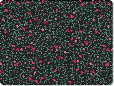 Produktbild von MuchoWow® Mauspad Mousepad Blumen - Garten - Muster 23x19 cm - Mousepads - Maus Mat - Pad - Mausunterlage - Schreibtischunterlage - Mauspad