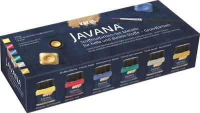 Immagine prodotto di KREUL Vernice tessile JAVANA "Metallic" Set creativo 6 x 20 ml