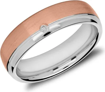 Produktbild von Damenring von Unique aus 925er Silber, rosévergoldet mit Zirkonia