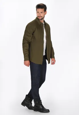 Image de Chemise pour hommes SAPORTA - vert foncé, taille M