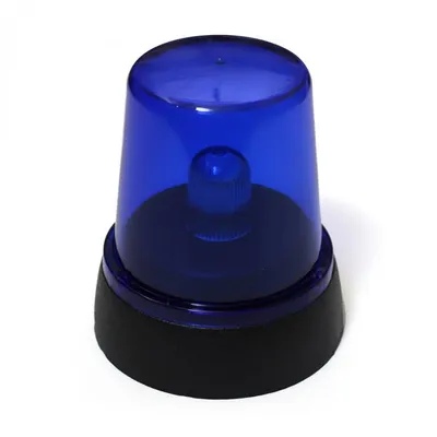 Produktbild von Cepewa LED Dekoleuchte in Blau, Polizei-Stil, aus Kunststoff, 11 cm hoch x 10 cm Durchmesser