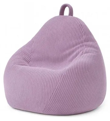 Image de Pouf poire déhoussable velours côtelé BANANAIR 80x70 cm violet parme