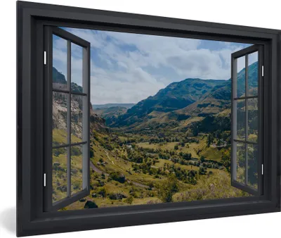Produktbild von MuchoWow® MuchoWow® Gerahmtes Poster Aussicht - Berg - Natur 30x20 cm - Poster mit zchwarzem Bilderrahmen - Kunstdruck - Bild-Poster