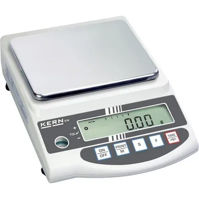 Produktbild von KERN & SOHN Präzisionswaage, 4,2 kg, Weiß, Edelstahl, 180 mm, 190 mm, 3,2 kg