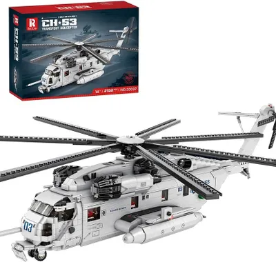 Produktbild von Reobrix 33037 CH-53E Transport Hubschrauber 2.192 Teile Militär Flieger Technik Klemmbausteine Bausteine