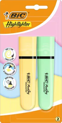 Image de Surligneurs jaune et vert, lot de 2 - BIC