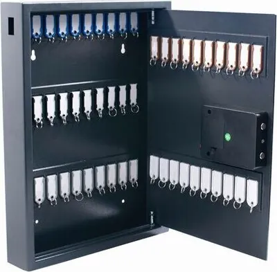 Produktbild von 1x Magnetischer Schlüsselkasten für  50 Schlüssel mit elektronischem Zahlenschloss