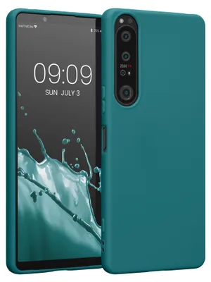 Produktbild von kwmobile Handyhülle für Sony Xperia 1 IV Hülle - TPU Case - Kabelloses Laden - Schutzhülle Cover in Petrol matt