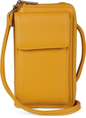 Produktbild von styleBREAKER Damen Mini Bag Geldbörse mit RFID Schutz und Handyfach | Crossbody Umhängetasche mit Schultergurt | Portemonnaie und Handytasche in einem | 19 x 11 x 5,5 cm