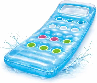 Produktbild von Luftmatratze Pool aufblasbar – Schwimmkissen für Pool, Strand & See – Wasserspielzeug für Erwachsene & Kinder (Luftmatratze blau)