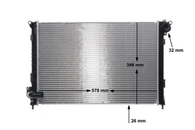 Produktbild von MAHLE CR 983 000S Kühler Wasserkühler Motorkühler für MINI Schrägheck (R50, R53) Cabrio (R52)