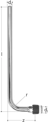 Produktbild von Sanipex CALOR Heizkörperanschlussbogen d 16, CU 15 x 1 4707.016