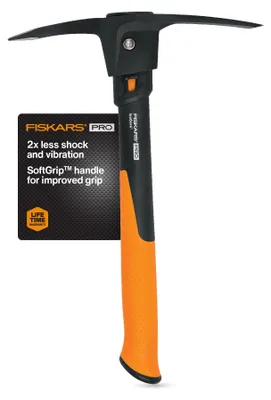 Produktbild von Fiskars 751220-1001 Pro IsoCore Hacke/Spitzhacke, 0,7 kg, Orange/Schwarz