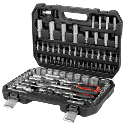 Produktbild von WALTER Steckschlüsselsatz 94-teilig, mit zwei Umschaltratschen, zahlreichen Bits und Steckschlüssel