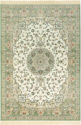 Image de 195x300 cm Tapis en pièces Naveh 104379 Ivoire/Vert