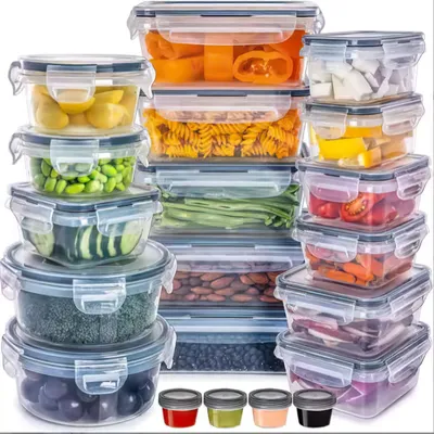 Produktbild von Frischhaltedose 24 Stück Dosen Set mit Deckel Vorratsdosen Aufbewahrungbox Extrem Auslaufsicher BPA-frei Gefrierdosen - Meal Prep Boxen