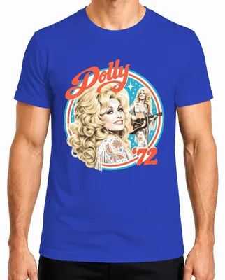 Immagine prodotto di Maglietta da uomo, stile retrò, con la scritta "Dolly Parton, 72, leggenda della musica country, Nashville", colore blu, taglia 3XL