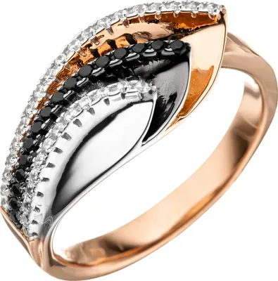 Produktbild von Gr. 50 Damen Ring 925 Sterling Silber tricolor dreifarbig mit Zirkonia