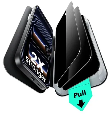 Produktbild von ESR - Privacy Tempered Glass UltraFit Schutzglas (3 Stück) für iPhone 17 Pro - schwarz