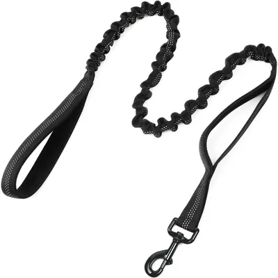 Produktbild von Hundeleine Bungee Elastisch Verstellbar Schwarz 134-183cm