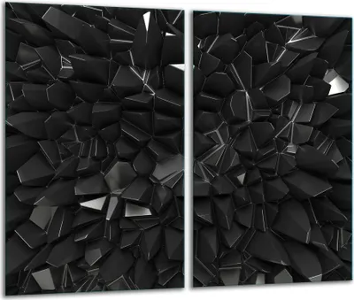 Produktbild von Herdabdeckplatten 2 teilig 30x52 Glaskeramikfeld Abdeckung Glas Schwarz