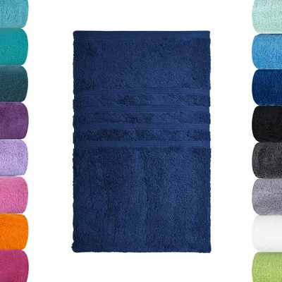 Produktbild von Lavea® Handtuch 50x100 cm, Sporthandtuch und Fitness-Handtuch, Bali, saugstarkes Frottee, 100% GOTS Baumwolle, Premium Frottier, Navyblau