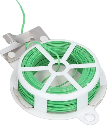 Image de Rouleau distributeur d'attaches de câbles en plastique et en acier avec coupeur pour jardin potager50 mètres