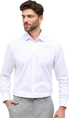 Produktbild von Eterna Hemd Ärmellänge 7 Modern Fit normale Passform weiß einfarbig 100% Baumwolle