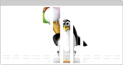 Produktbild von Wallario Ordnerrücken Sticker, selbstklebend für schmale Ordner, 12 Stück, Motiv Süßer Eis Pinguin