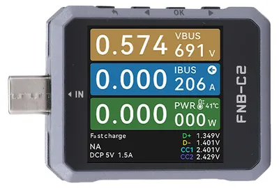Produktbild von USB-Kabeltester – USB-Tester mit Schnelllade-Protokoll, 50 V Hochspannung, 20-Bit-ADC, Erkennung von Spannung, Strom und Leistung, 7-stellige Auflösung für die Qualitätskontrolle