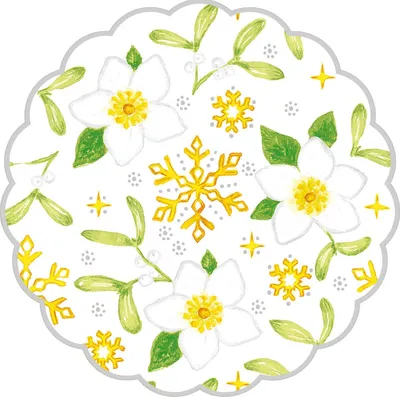 Produktbild von Deckchen Mistletoe, Tissue 9-lagig, 90 mm, 250 Stück - Mank