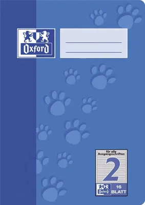 Produktbild von Oxford Junior Schulheft "Tatzen" DIN A5 Lineatur 2 16 Blatt