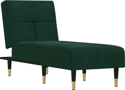 Obrázok produktu pre vidaXL Chaise Longue Dark Green Velvet