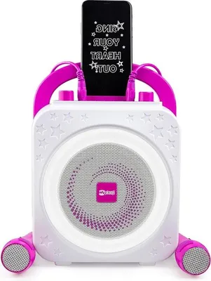 Produktbild von Karaoke-Set mit Bluetooth-Karaoke-Maschine und zwei Mikrofonen - drahtlose Gesangsausübung