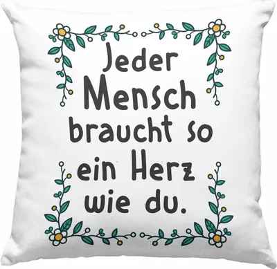 Produktbild von Trendation - Danke Deko-Kissen mit Füllung 40x40 Geschenk Erzieherin Deko-Kissen mit Füllung 40x40 Lustig Dankeschön Pflegerin  Deko-Kissen mit Füllung 40x40 Spruch (Blau)