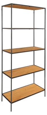 Zdjęcie produktu dla Regał na książki metalowy półka stojak 5 półek 170 cm loftowy